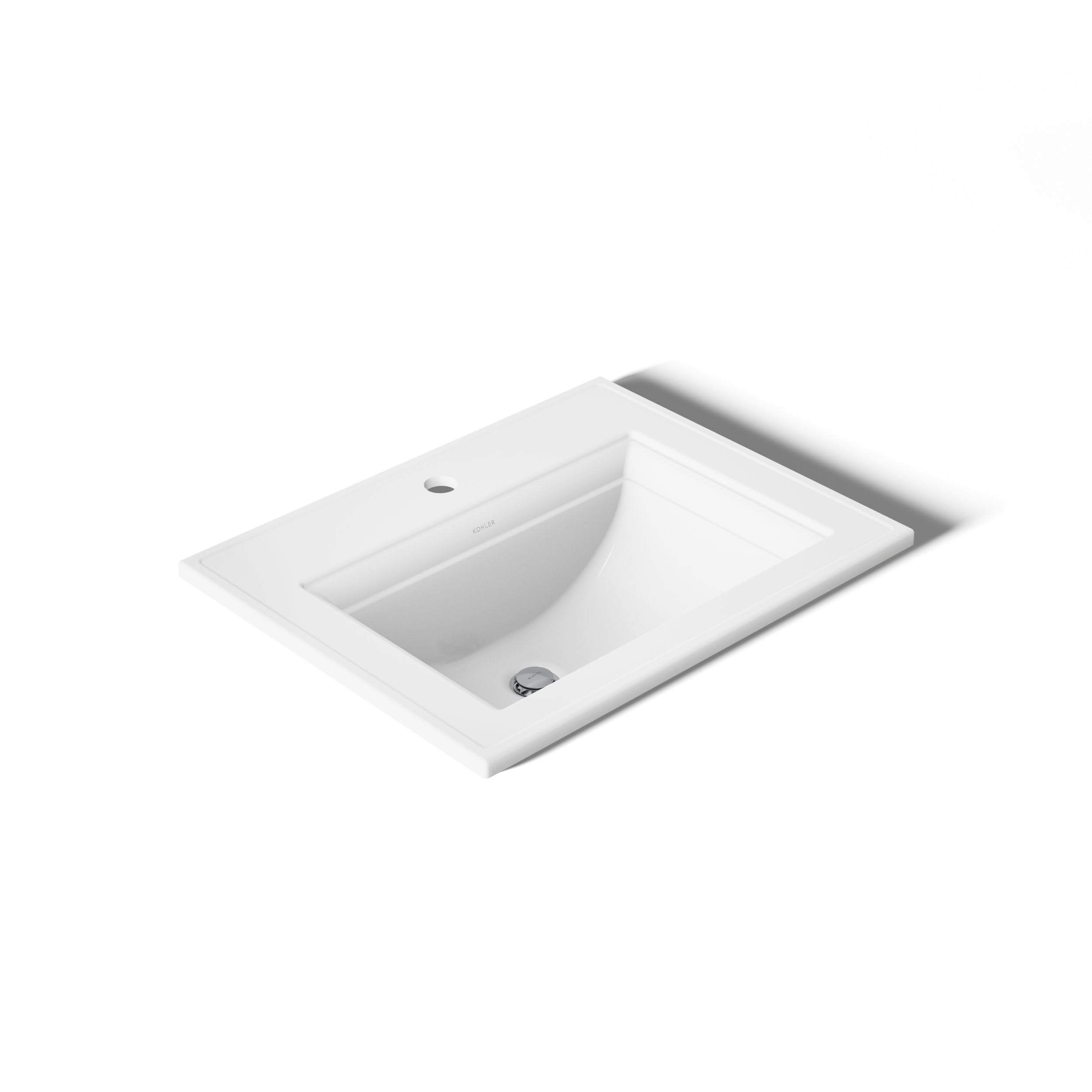 KOHLER K-2298-0 Compass Self-Rimming Vanity Bathroom Sink, Modern